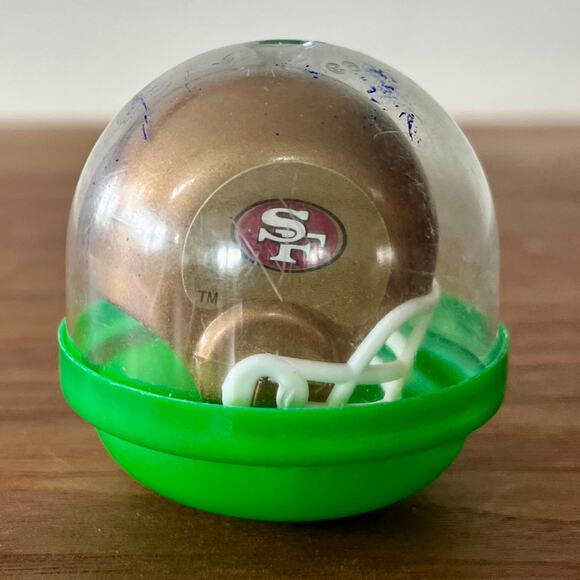 Vtg NFL Mini Gumball Vending Machine San Francisco 49ers Plastic Football Helmet - Picture 2 of 11